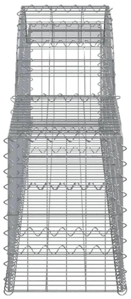 3 db íves horganyzott vas gabion kosár 300x30x40/60 cm