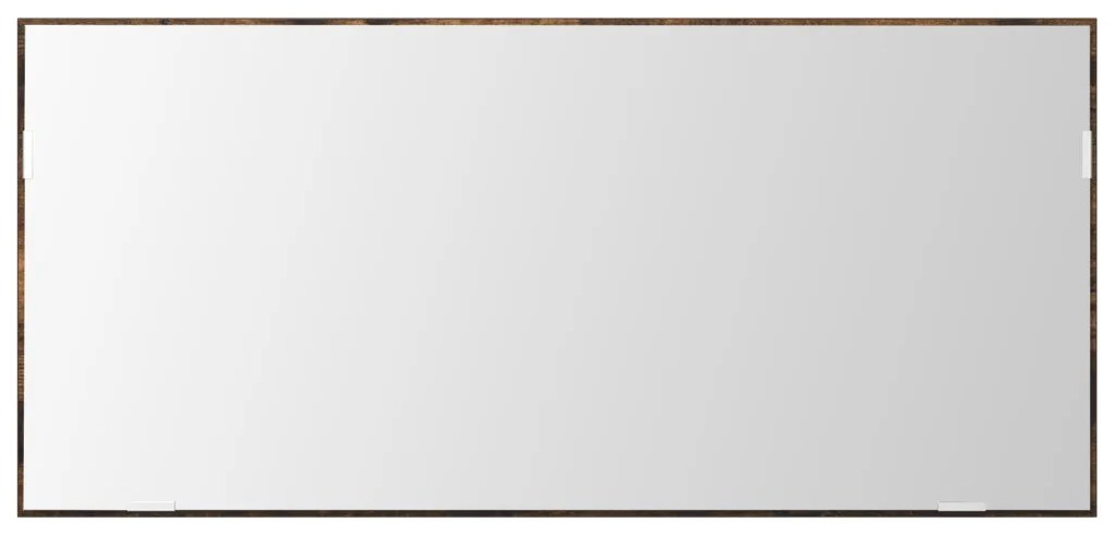 Fürdőszobai Tükrös Szekrény LED Fénnyel, Füstölt Tölgy, 80x37 cm