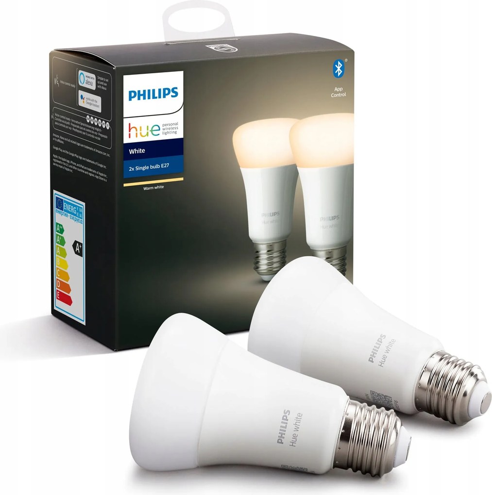 Led izzók Philips e27 sötétített szett 2db 9W fehér fény