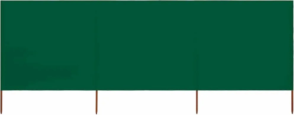vidaXL 3 paneles zöld szövet szélfogó 400 x 80 cm