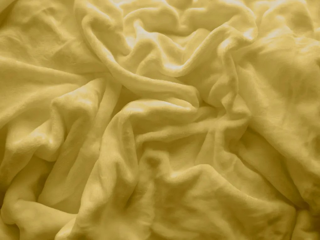 Mikroplüss lepedő SOFT 180x200 cm mustár