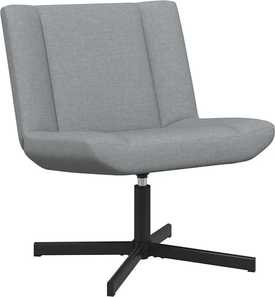 vidaXL Forgószék Világosszürke 63 x 75 x 76 cm szövet
