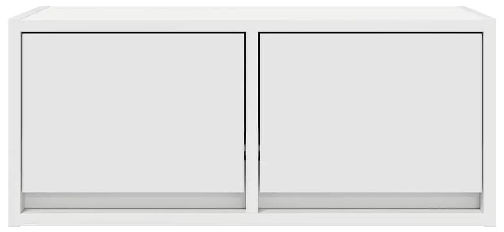 2 db fehér szerelt fa TV-szekrény 60x31x25,5 cm