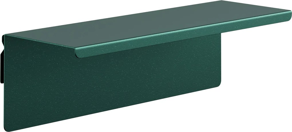 Függeszthető fém polc, üvegzöld, 400 mm: JOANNE Modern