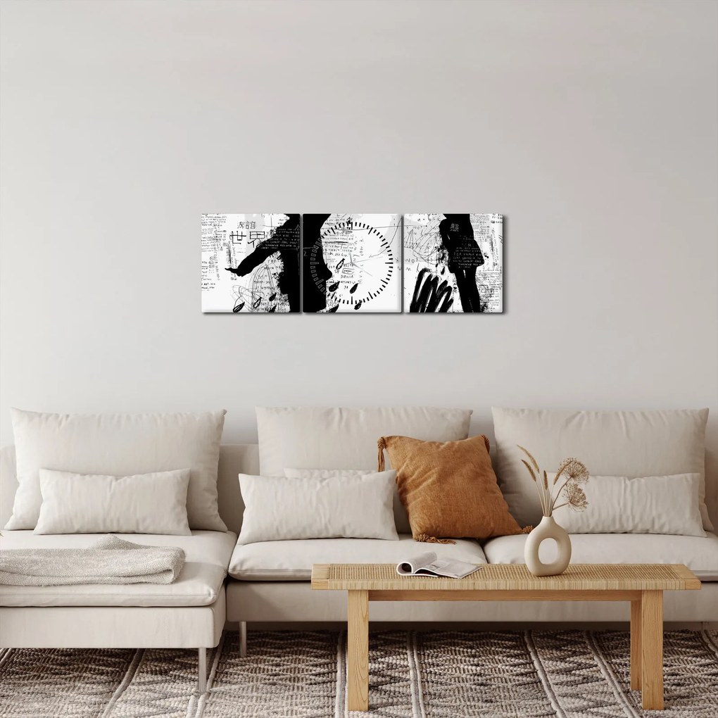 Kép - Street art - zűrzavar (órával) (90x30 cm)