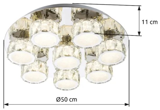 Globo 49350D5 - LED Dimmelhető mennyezeti lámpa AMUR LED/64W/230V 4000K átm. 50 cm