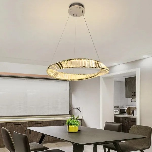 LED állítható fényerejű kristály csillár kábellel LED/40W/230V + DO