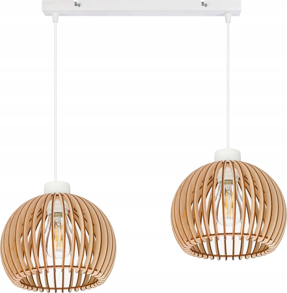 Függő lámpa túlnyúló mennyezeti csillár Loft lámpabúra gömb 36 Fa 2x e27