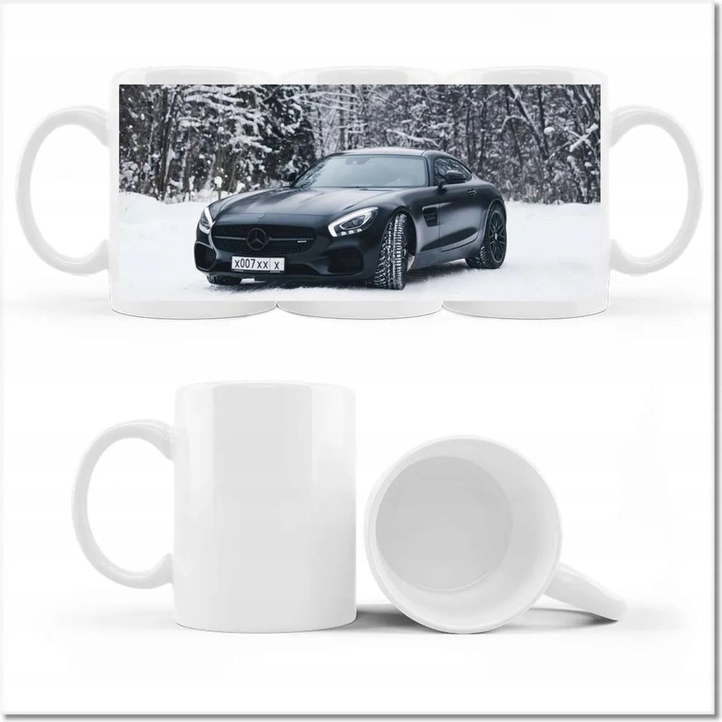 Fotó bögre Fekete Mercedes Tél