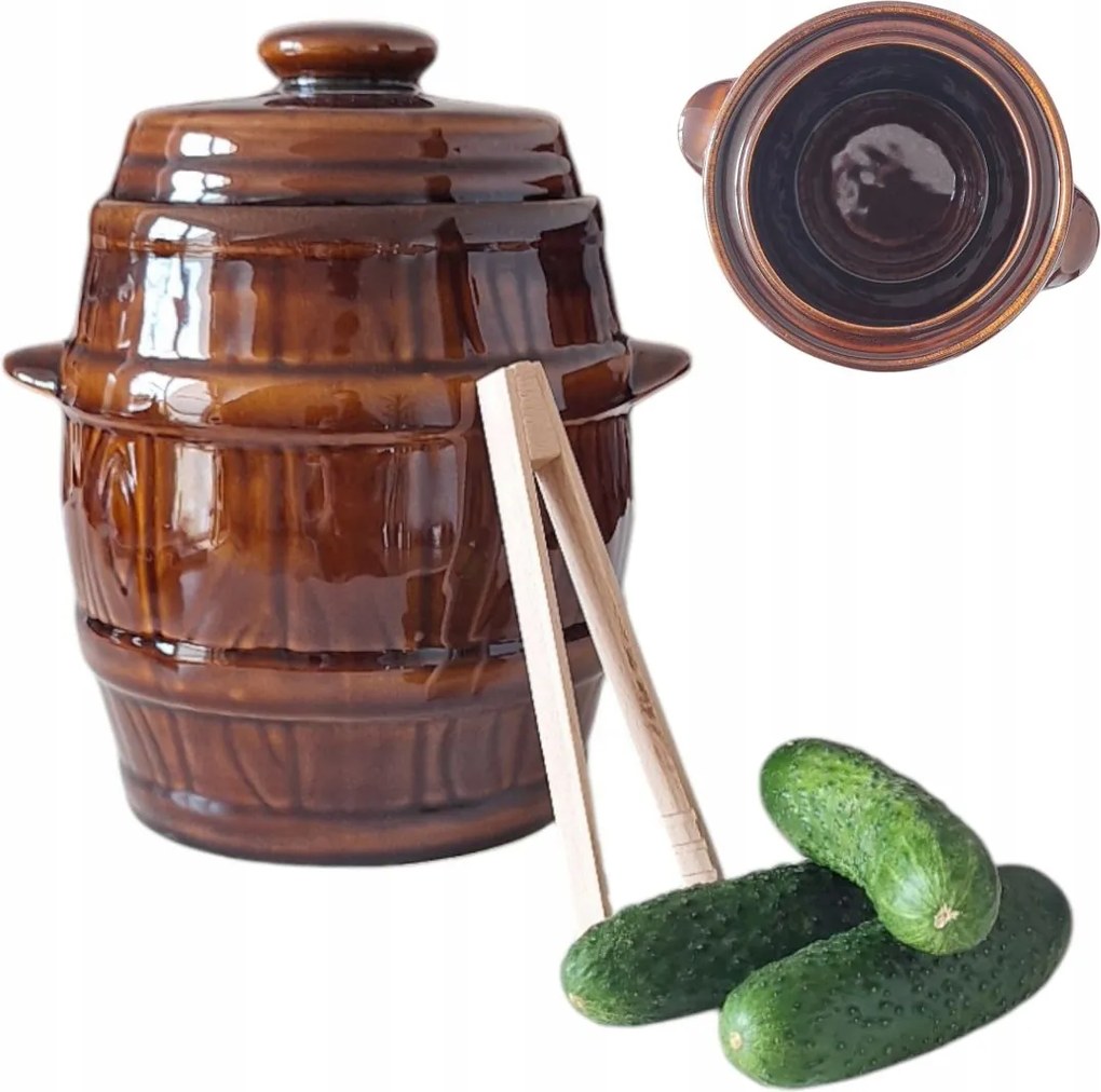 Kőhordó Légmentesen Záródó 5L-ES Fazék Káposzta És Uborka Savanyításához