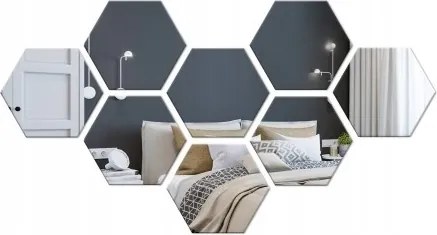 Tükör Hexagonok Öntapadós Dekoratív Hex Öntapadós Tükör Panelek