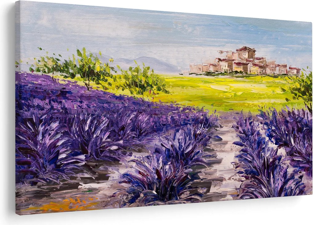 Kép - Provence, franciaország, olajfestmény (90x60 cm)