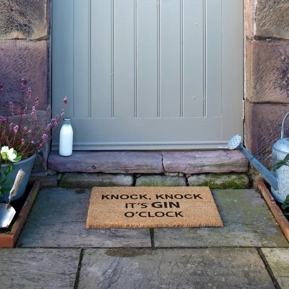Kókuszrost lábtörlő 40x60 cm Gin O'Clock – Artsy Doormats