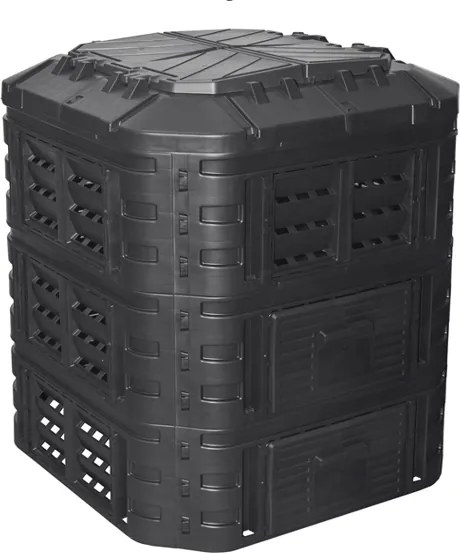 Kerti műanyag komposztáló 860 L fekete