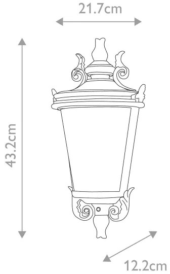 Elstead BT7-M - Kültéri fali lámpa BALTIMORE 1xE27/60W/230V IP44 bronz