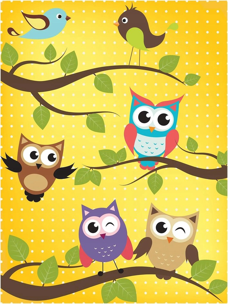 Gyerek fotótapéta baglyok fotótapéta 184 x 254