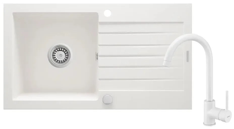 Deante ZQZVA113 ZORBA 76x44 cm gránit/alabást mosogató csapteleppel