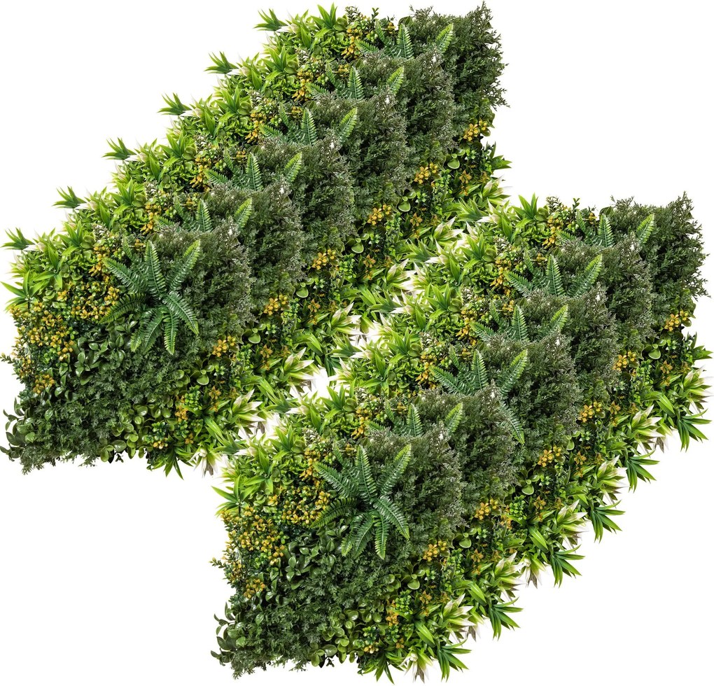 Outsunny 12 darabos Mesterséges Növény Fal Élőfal 50x50 cm UV Védelemmel | Aosom