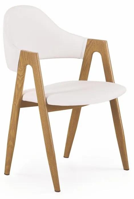Kárpitozott szék k-247 fehér - natur tölgy 51 x 57 x 80 x 45cm