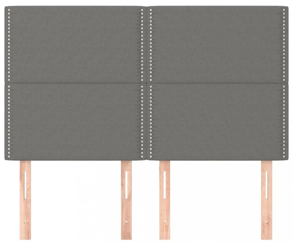 4 db sötétszürke szövet fejtámla 72 x 5 x 78/88 cm