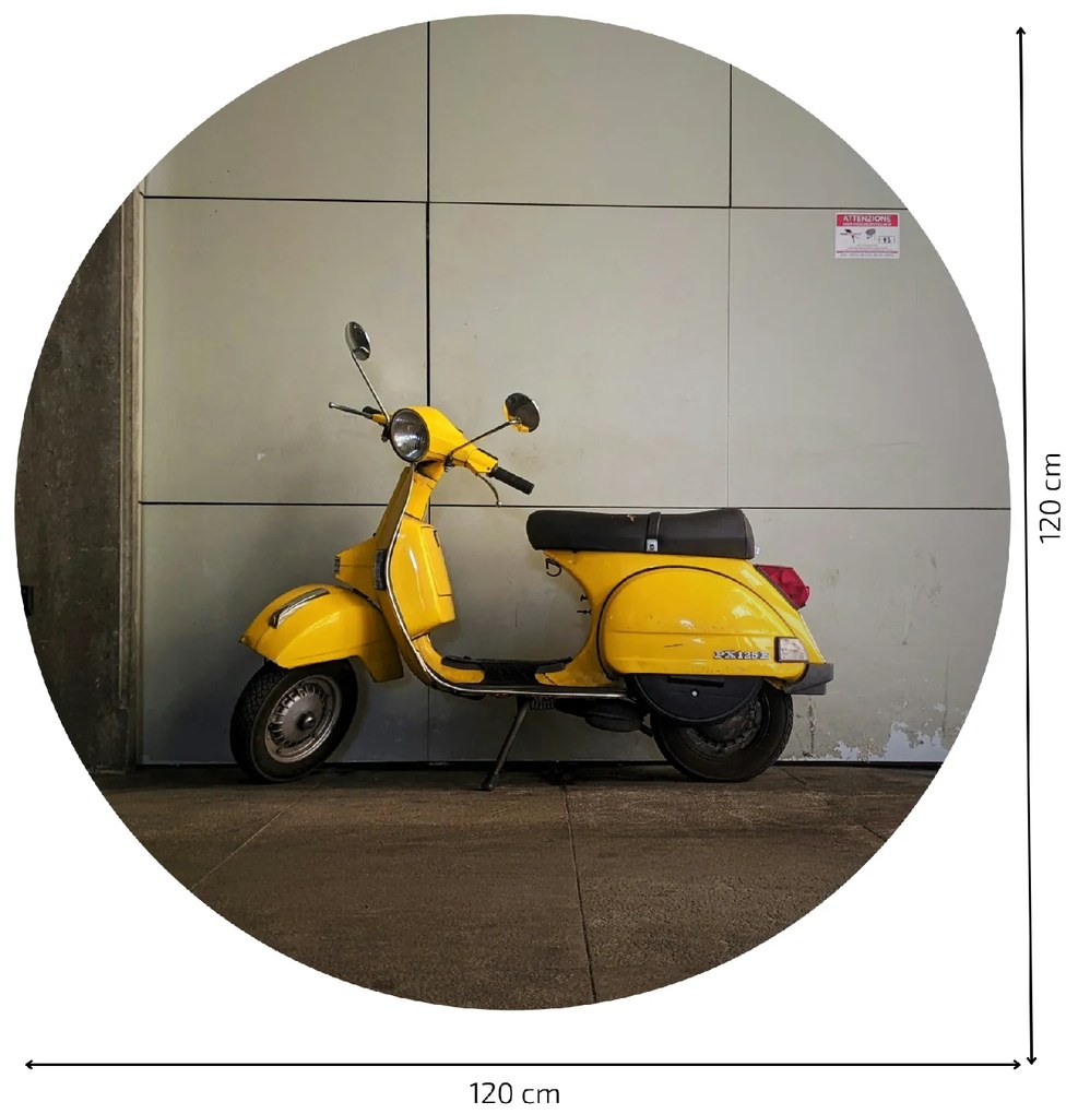 PIPPER. Textil kör alakú falmatrica "Vespa" Méret: 100cm