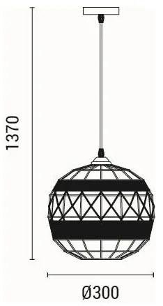Csillár zsinóron 1xE27/15W/230V bézs