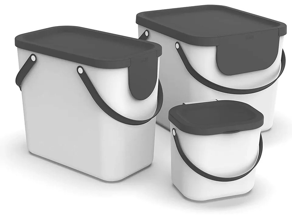 Fehér komposztálható hulladékgyűjtő edény 6 l Albula - Rotho