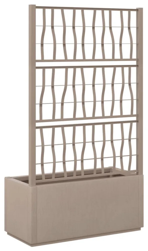 vidaXL barna polipropilén rácsos kerti ültetőláda 80 x 36 x 140 cm