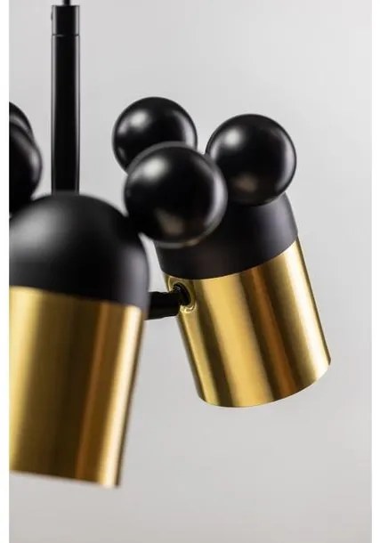 Lámpa Mennyezeti lámpatest MOUSE II, 0598, max.250V, 50/60Hz, 3*E27, max.25 W, IP20, átmérő 30 cm, arany/fekete