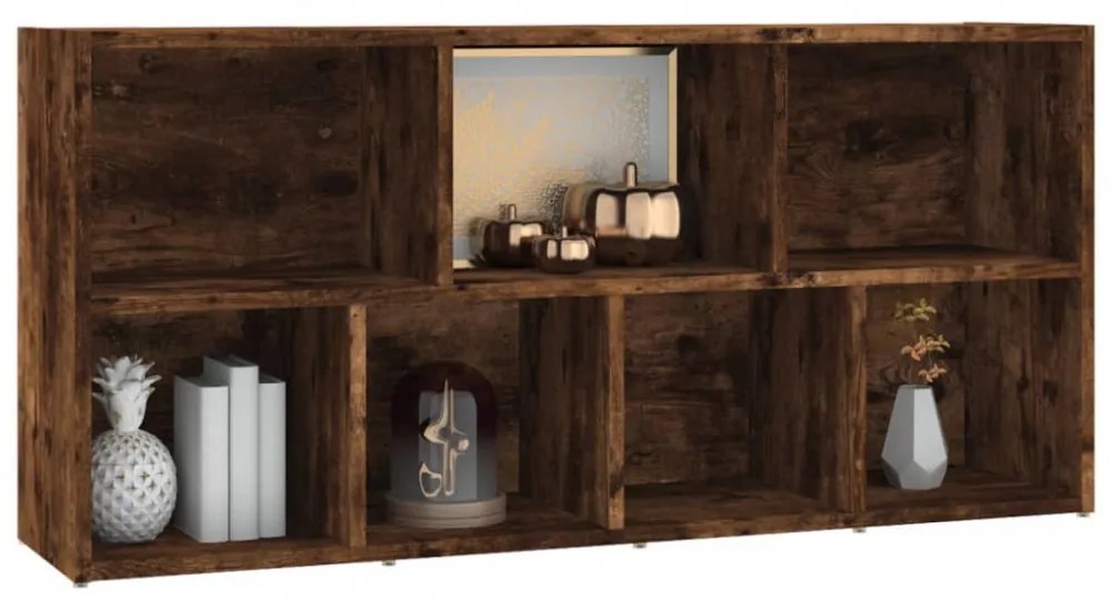 füstös tölgy színű könyvszekrény 50 x 25 x 106 cm