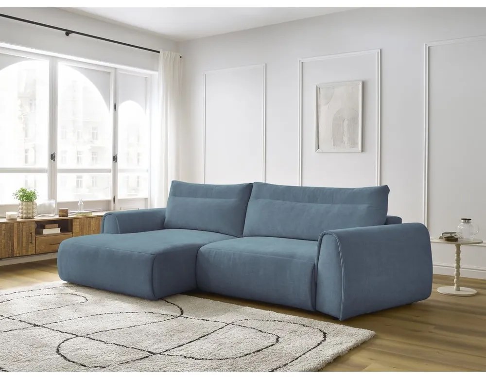 Kék sarokkanapé Aden – Bobochic Paris