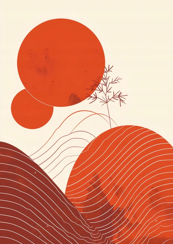 Poszter 67,5x95cm Meleg piros