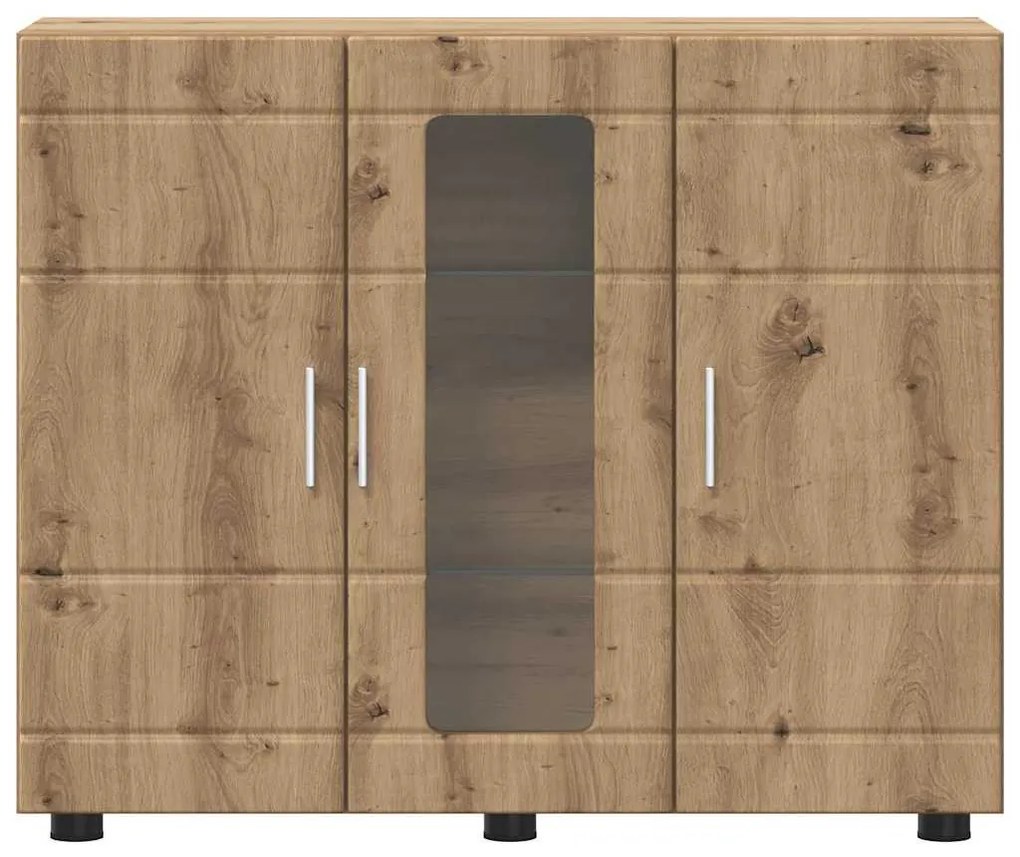Széf polcokkal kézműves tölgy 55.5 x 29 x 100 cm Faanyag