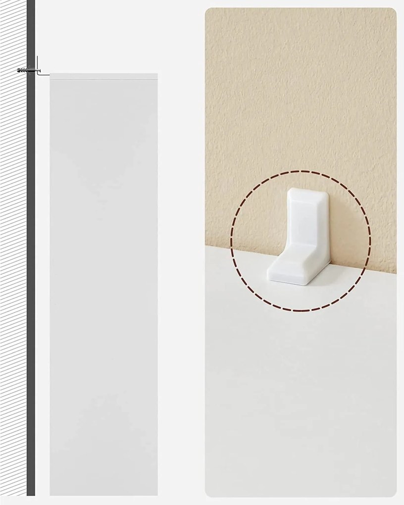 Könyvespolc, tároló 7 nyitott rekesszel, fehér