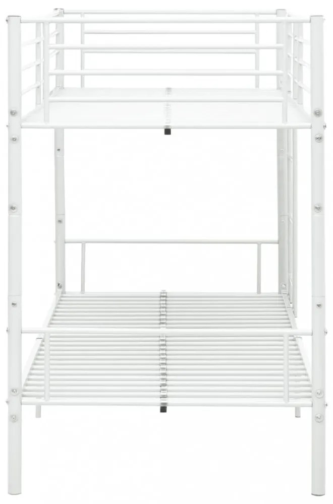 fehér fém emeletes ágy 90 x 200 cm
