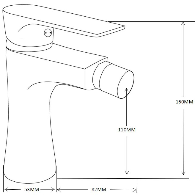 Mexen AXEL - bidé csaptelep, fekete, 73820-70