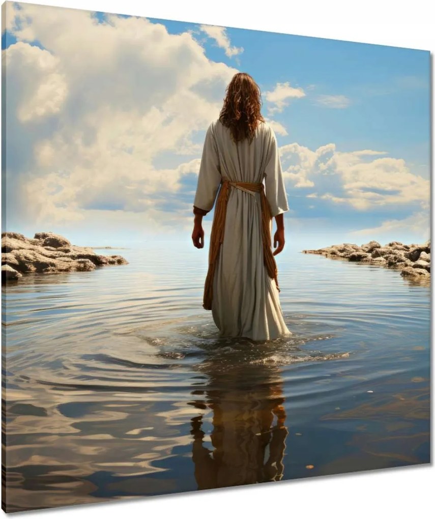 Vászonkép 90x90 Jézus a vízen