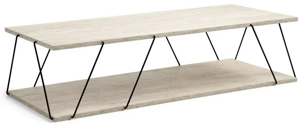 Labranda Travertine and Black konferenciaasztal