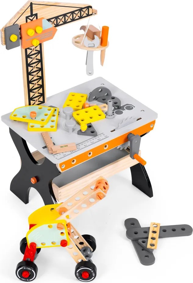 Fa gyerek szerelőasztal, barkácspad