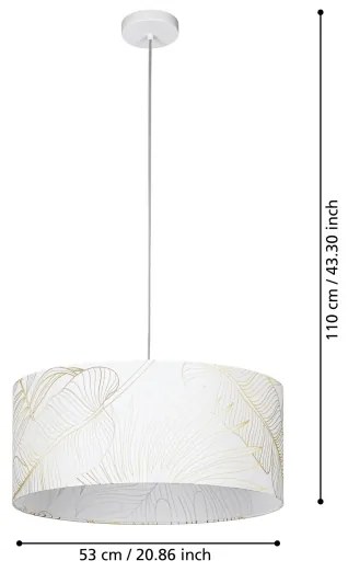 Eglo 900635 - Csillár zsinóron BUCAMARANGA 1xE27/40W/230V