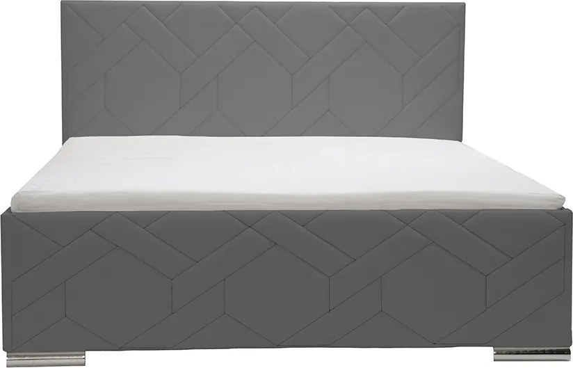 Kárpitozott ágy tárolóval és EKO matraccal 180x200 cm Sötét szürke