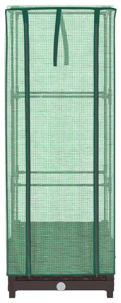 rattan megjelenésű magaságyás melegháztakaróval 40x40x123 cm