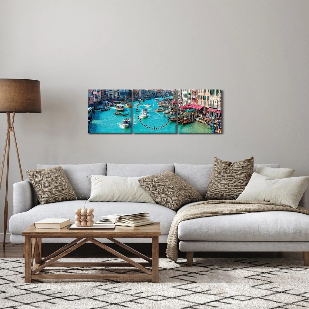 Kép - Grand Canal, Velence, Italy (órával) (90x30 cm)