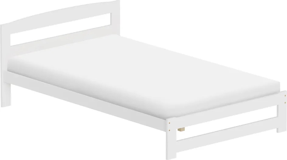 Ágy ágyráccsal, fehér, 120x200, AZRA