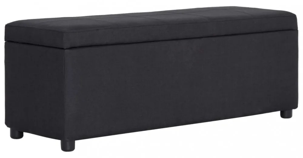fekete poliészter pad tárolórekesszel 116 cm