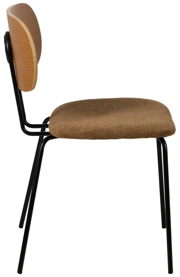 Barna-natúr színű étkezőszék szett 4 db-os Cleo – Ixia