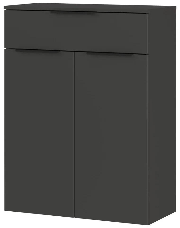 Antracitszürke magas-fali fürdőszoba szekrény 71x95 cm Crandon – Germania