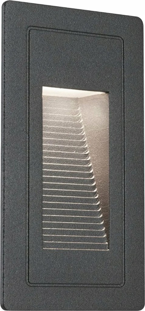 Paulmann kültéri süllyesztett Led fali lámpa 4W fekete IP44 105x60mm