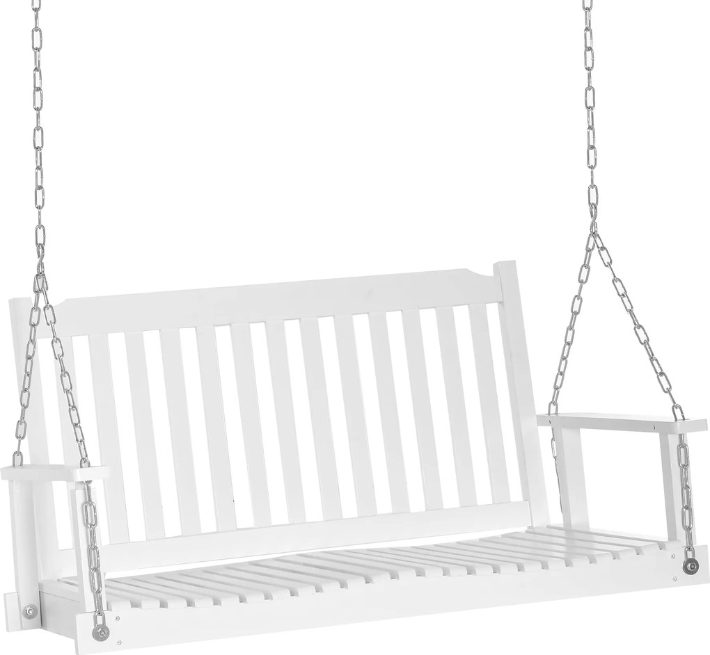 Outsunny Kerti Hinta 2 Főre - Hinta Pad Szilárd Fa 117 x 69 x 60 cm | Aosom