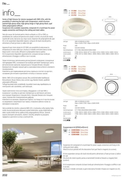 Redo 01-3721 - LED mennyezeti lámpa DIP LED/30W/230V átm. 48,6 cm bézs